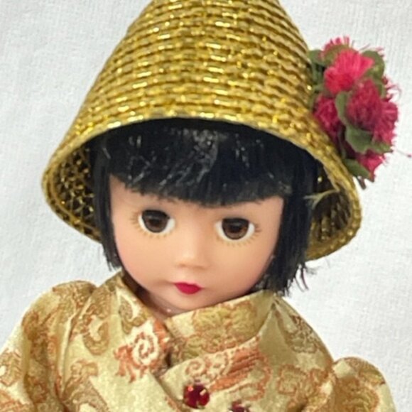 Madame Alexander restrung 10" Portrettes China Sun doll with stand. - Picture 2 of 8